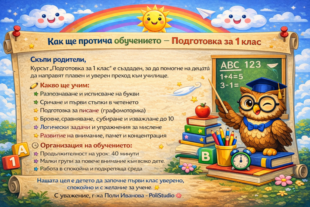 онлайн обучение за ученици 1-4 клас в София
